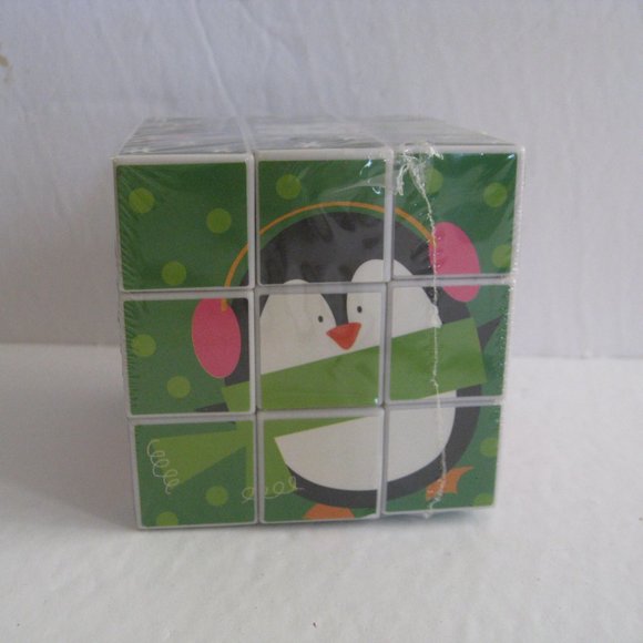 Rubik's Style Puzzle Cube Twist Toy Game - Christmas Santa Penguin Gingerbread - Picture 2 of 10